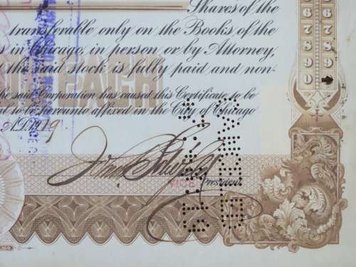 1919 Butler Brothers, Stock Certificate, 10 Shares, B21545