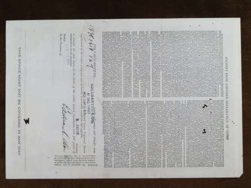 1946 New England Gas and Electric Association, Stock Certificate, 100 Shares, 2851