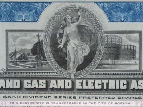 1946 New England Gas and Electric Association, Stock Certificate, 100 Shares, 2851