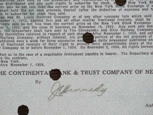 1947 New York Chicago and St Louis Railroad Company, Stock Certificate, 5 Shares, 15470