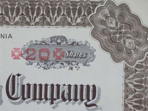 1935 Standard Paper Manufacturing Company, Stock Certificate, 20 Shares, 799