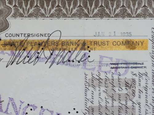 1935 Standard Paper Manufacturing Company, Stock Certificate, 20 Shares, 799