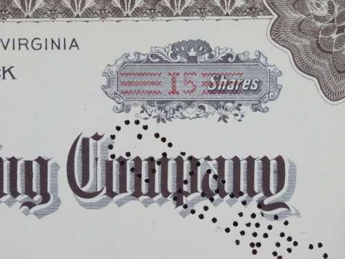 1924 Standard Paper Manufacturing Company, Stock Certificate, 15 Shares, 110