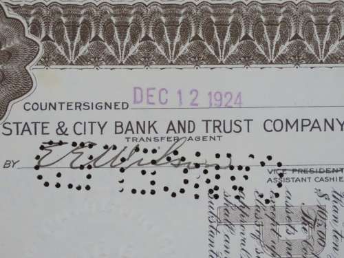 1924 Standard Paper Manufacturing Company, Stock Certificate, 15 Shares, 110