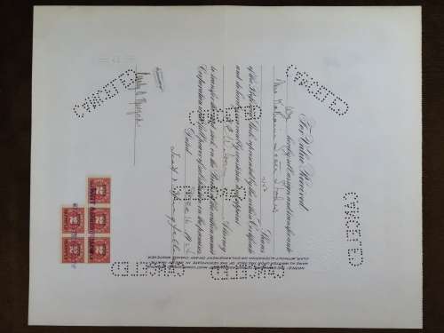 1924 Standard Paper Manufacturing Company, Stock Certificate, 15 Shares, 110