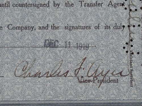 1919 Magma Copper Company, Stock Certificate, 100 Shares, 15865