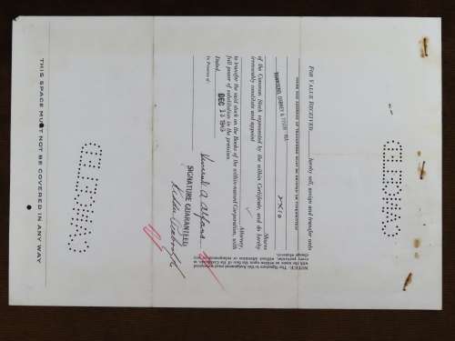 1946 Kaiser Frazer Corporation, Stock Certificate, 20 Shares, 15982
