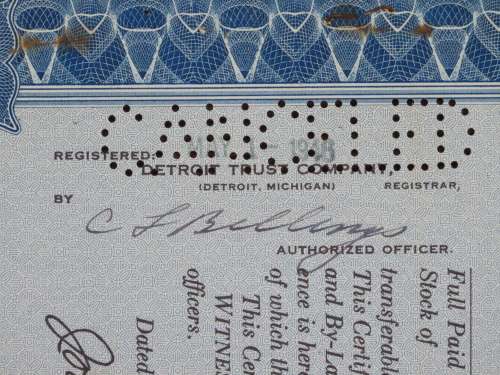 1946 Kaiser Frazer Corporation, Stock Certificate, 20 Shares, 15982