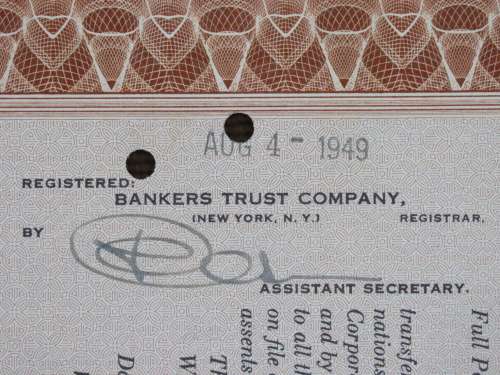 1949 Kaiser Frazer Corporation, Stock Certificate, 100 Shares, 95650