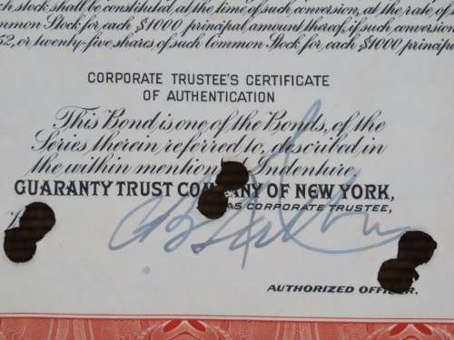 1948 St Louis San Francisco Railway Company, $1000 Bond Certificate RM1012