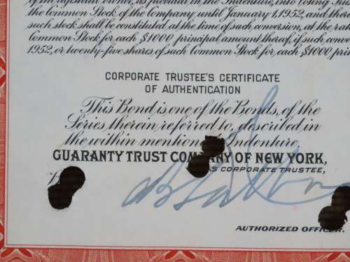 1948 St Louis San Francisco Railway Company, $1000 Bond Certificate RM1015