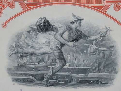 1948 St Louis San Francisco Railway Company, $1000 Bond Certificate RM1017