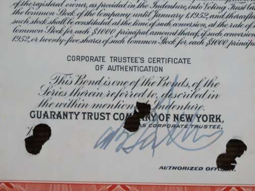 1948 St Louis San Francisco Railway Company, $1000 Bond Certificate RM1017