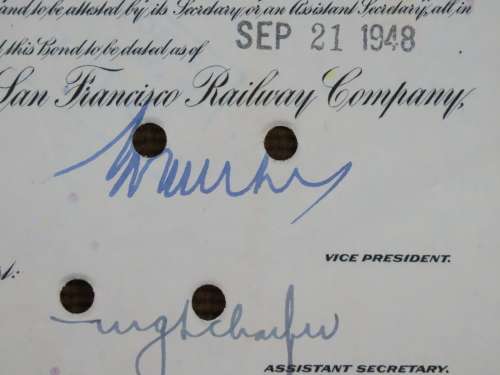1948 St Louis San Francisco Railway Company, $1000 Bond Certificate RM246