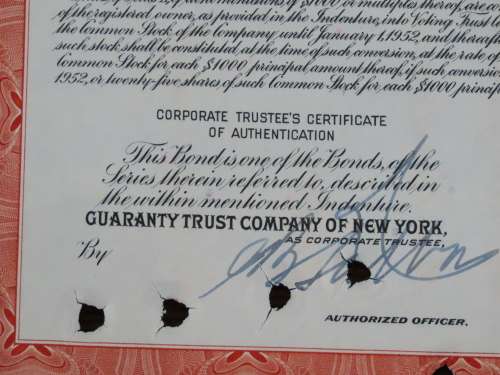 1948 St Louis San Francisco Railway Company, $1000 Bond Certificate RM250