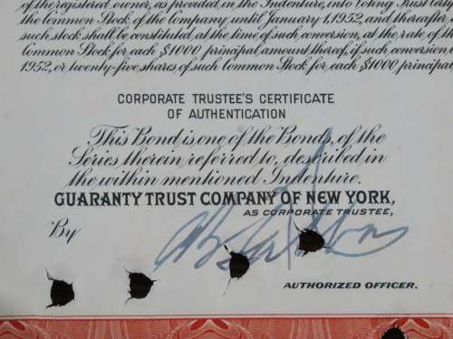 1948 St Louis San Francisco Railway Company, $1000 Bond Certificate RM251
