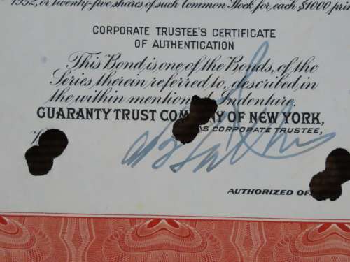 1948 St Louis San Francisco Railway Company, $1000 Bond Certificate RM1027
