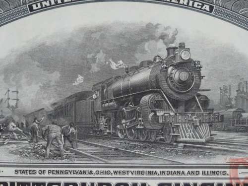 1920 Pittsburgh Cincinnati Chicago and St Louis Railroad Company, $1000 Gold Bond Certificate 10211