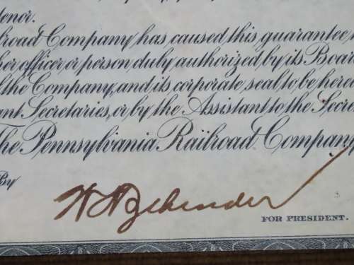 1920 Pittsburgh Cincinnati Chicago and St Louis Railroad Company, $1000 Gold Bond Certificate 10378