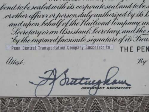 1931 The Pennsylvania Railroad Company, $1000 Gold Bond Certificate 38451
