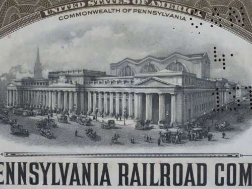 1931 The Pennsylvania Railroad Company, $1000 Gold Bond Certificate 9745
