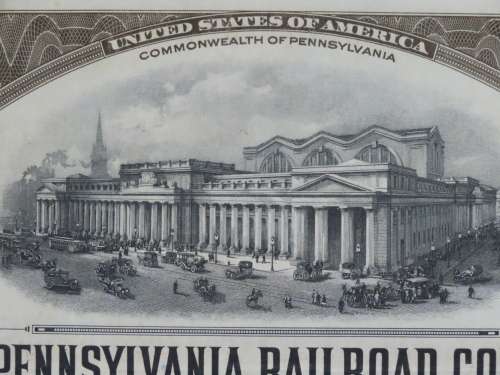 1931 The Pennsylvania Railroad Company, $1000 Gold Bond Certificate 35834