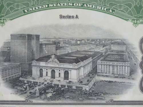 1913 The New York Central Railroad Company, $1000 Bond Certificate 44843