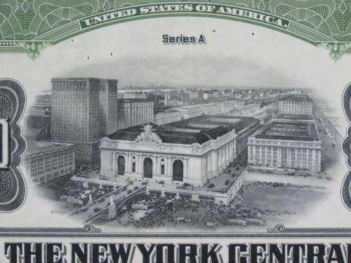 1913 The New York Central Railroad Company, $1000 Bond Certificate 7464