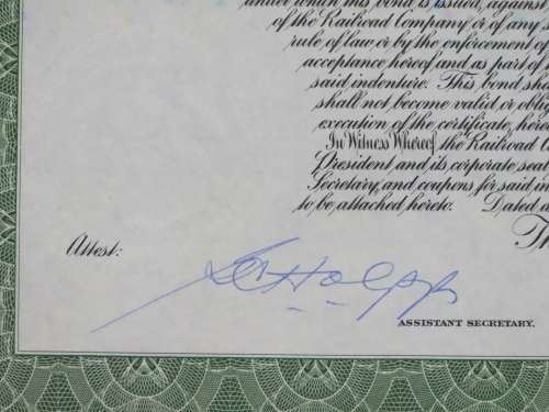 1913 The New York Central Railroad Company, $1000 Bond Certificate 11918