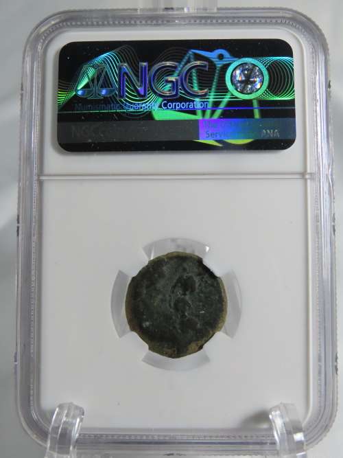 Ancient Judaea 4 Prutot Coin, 40 BC NGC Antigonus II Mattathias, Antigonus the Hasmonean