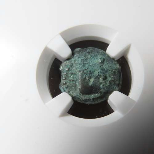 Ancient Judaea Half Prutat Coin, 4 BC NGC Herod Archelaus
