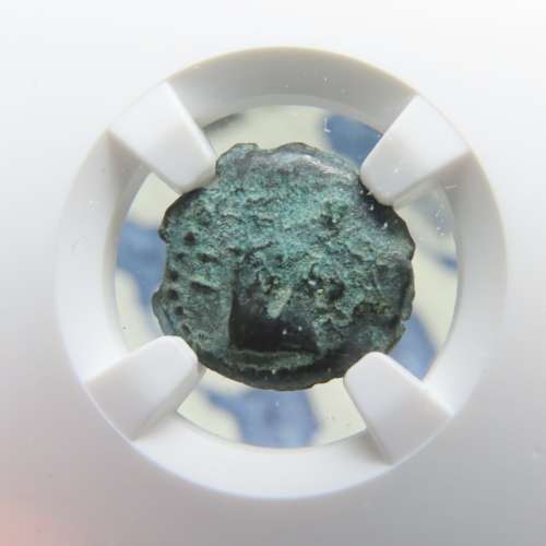 Ancient Judaea Half Prutat Coin, 4 BC NGC Herod Archelaus