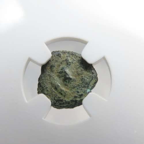 Ancient Judaea Half Prutat Coin, 4 BC NGC Herod Archelaus
