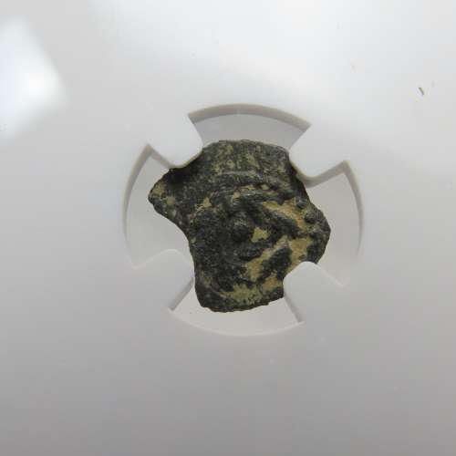 Ancient Judaea Half Prutat Coin, 4 BC NGC Herod Archelaus