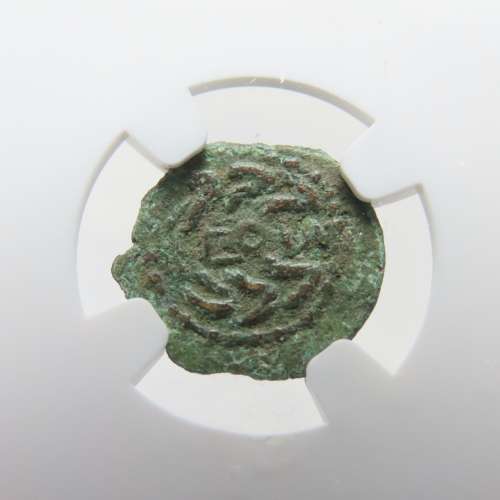 Ancient Judaea Half Prutat Coin, 4 BC NGC Herod Archelaus