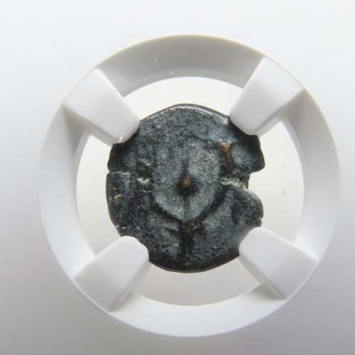Ancient Judaea Widow`s Mite Coin, 135 to 37 BC NGC, Maccabean Kings Coins Of The Bible