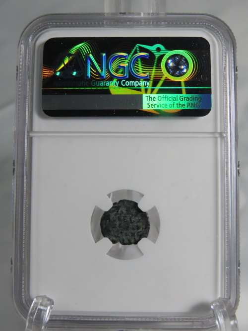 Ancient Judaea Widow`s Mite Coin, 135 to 37 BC NGC, Maccabean Kings Coins Of The Bible
