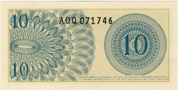 Indonesia - 10 Sen , 1964, Crisp UNC.., p92