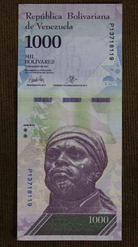 Venezuela 1000 Bolivares 2017 Crisp UNC  p95