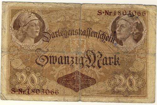Germany - 20 Mark, 1914 , Twenty Mark Note , p48