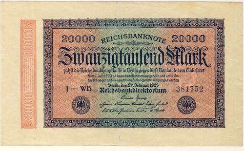 Germany - 20000 Mark, 1923 , Twenty Thoussand Mark Note , p85