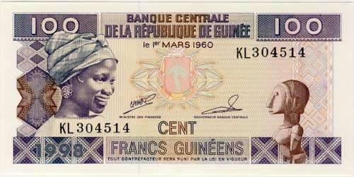 Guinea - 100 Francs , 1998 , Crisp UNC.., p35