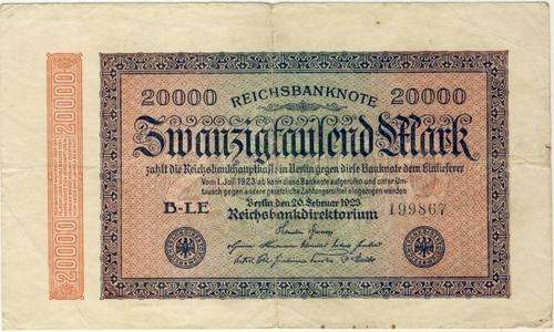 Germany - 20000 Mark, 1923 , Twenty Thousand Mark, p85