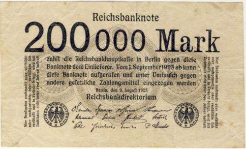 Germany - 200000 Mark, 1923 , Two Hundred Thousand Mark, p100