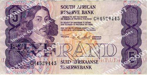 R5 , C.L. Stals , 1st series, Five Rand note, 1990, no reserve