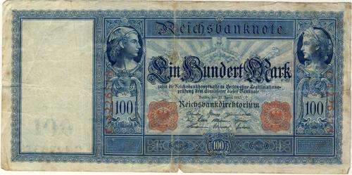Germany - 100 Mark, 1910, One Hundred Mark, Red Variant , p42