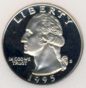 1995 Graded Proof-70, Washington Quarter Dollar, Deep Cameo, 25c, USA, America