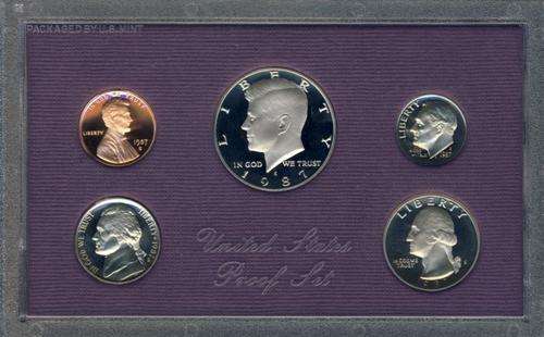 USA , 1987 Proof Coin Set in Original US Mint Box