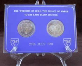 Isle of Man, Royal Wedding crown Set Princess Diana and Prince Charles, 1981