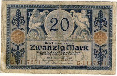 Germany - 20 Mark, 1915, Twenty Mark Note